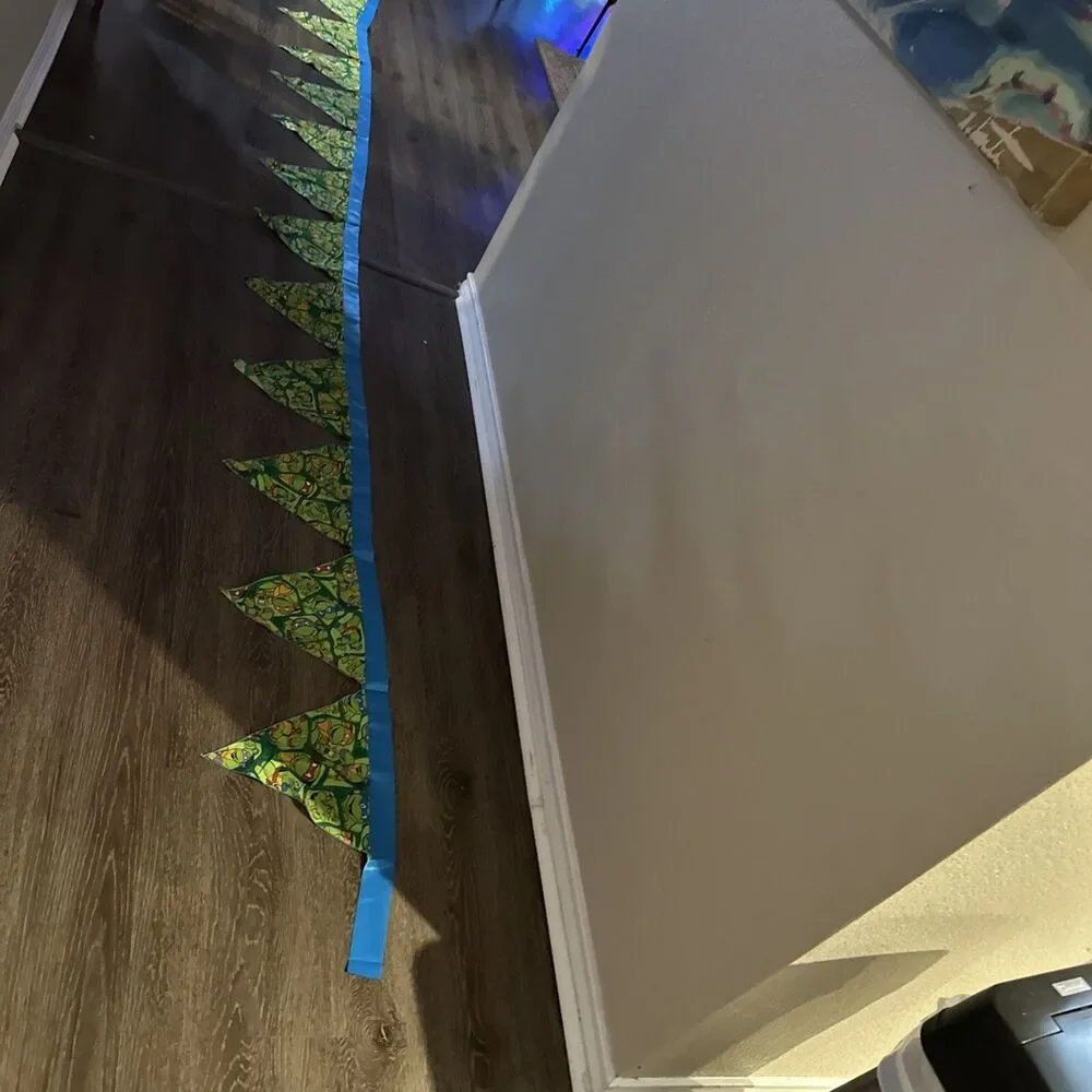 14 Ft Teenage Mutant Ninja Turtle banner  For Party/Room Decor Plus 24 Xtra Squa